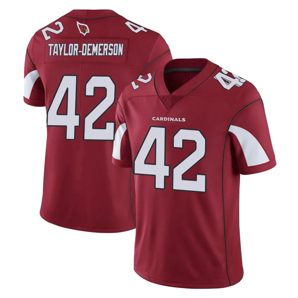 A.Cardinals #42 Dadrion Taylor-Demerson Player Cardinal Vapor Limited Home Game  Ndoa Stitched Jerseys
