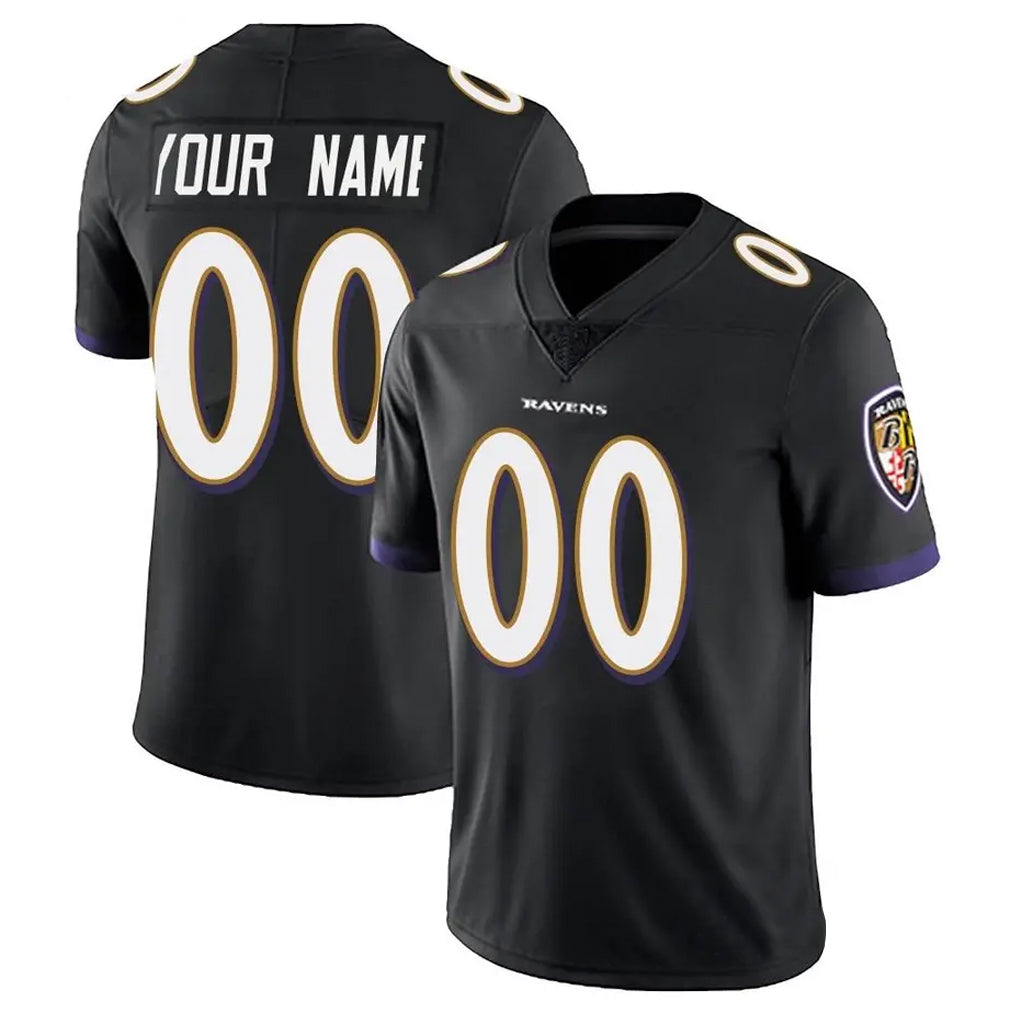 Custom B.Ravens Black Vapor F.U.S.E. Limited Any Name & Numbers Ndoa Stitched Jerseys