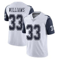 D.Cowboys #33 Javonte Williams Player White-Navy Limited Color Rush Vapor Untouchable Home Game Ndoa Stitched Jerseys