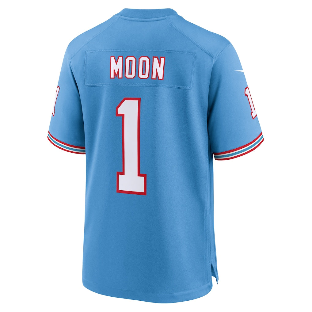 Ndoa T.Titans #1 Warren Moon Light Blue Retired Player Alternate Game Jersey