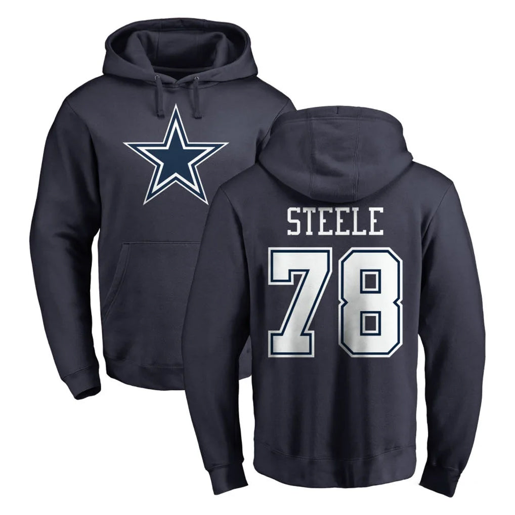 D.Cowboys #78 Terence Steele Player Navy Pullover Hoodies Limited Ndoa Stitched Jerseys