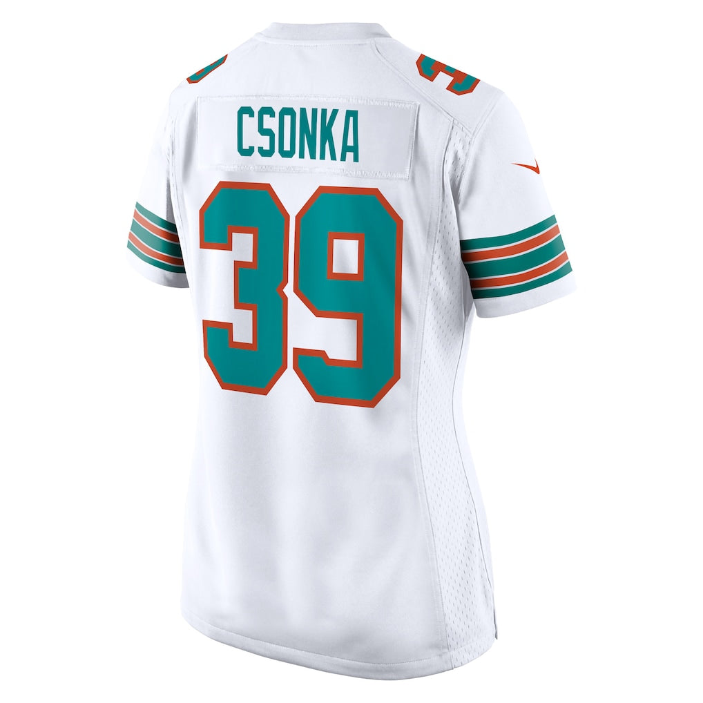 Ndoa M.Dolphins #39 Larry Csonka White Retired Player Jersey