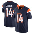 D.Broncos #14 Courtland Sutton Player Navy Limited Vapor F.U.S.E. Home Game Ndoa Stitched Jerseys