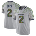 S.Seahawks #2 Drew Lock Player Grey Limited 2025 Rivalries Collection Home Game Ndoa Stitched Jerseys