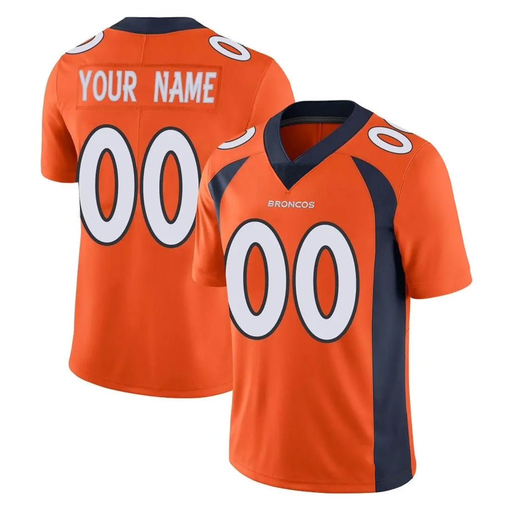 Custom D.Broncos Orange Color Vapor Untouchable Limited Game Any Name & Numbers Ndoa Stitched Jerseys
