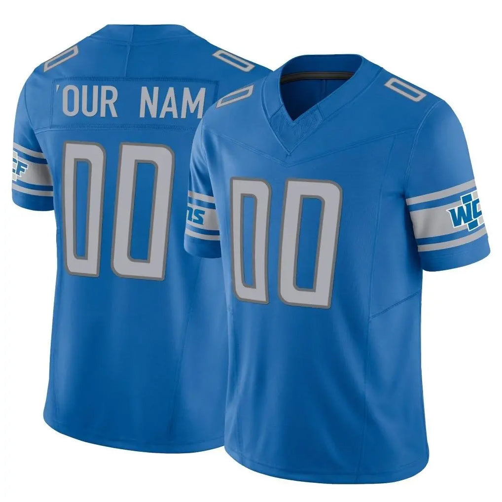 Custom D.Lions Blue Vapor F.U.S.E. Limited Home Game Any Name & Numbers Ndoa Stitched Jerseys