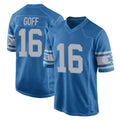 D.Lions #16 Jared Goff Player Blue Vapor Untouchable Throwback Game Ndoa Stitched Jerseys