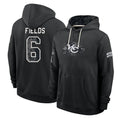 KC.Chiefs #6 Justin Fields Player 2026 Black Logo Pullover Hoodies Limited Game Stitched Jerseys