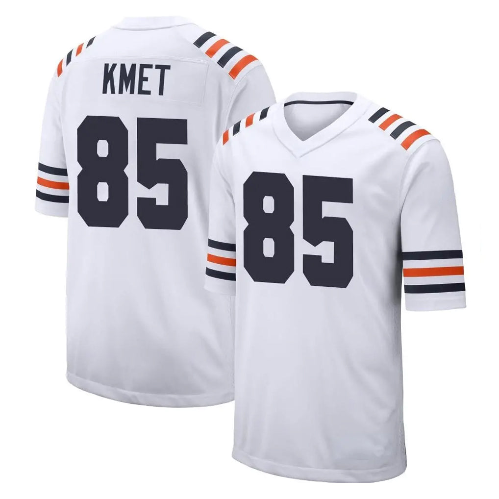 C.Bears #85 Cole Kmet Player White Classic Home Game Ndoa Stitched Jerseys