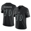 B.Ravens #70 Roger Rosengarten Player Black REFLECTIVE Limited Ndoa Stitched Jerseys