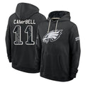 P.Eagles #11 Jihaad Campbell Player 2026 Black Logo Pullover Hoodies Limited Game Ndoa Stitched Jerseys