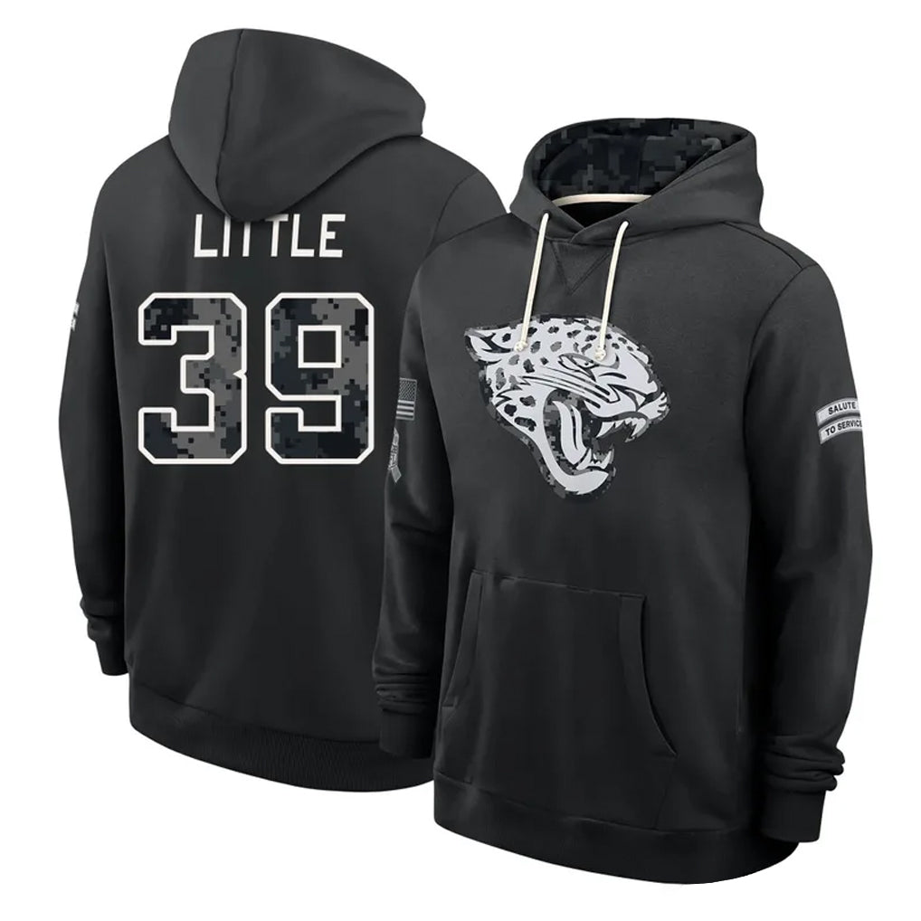 J.Jaguars #39 Cam Little Player 2026 Black Logo Pullover Hoodies Limited Game Ndoa Stitched Jerseys