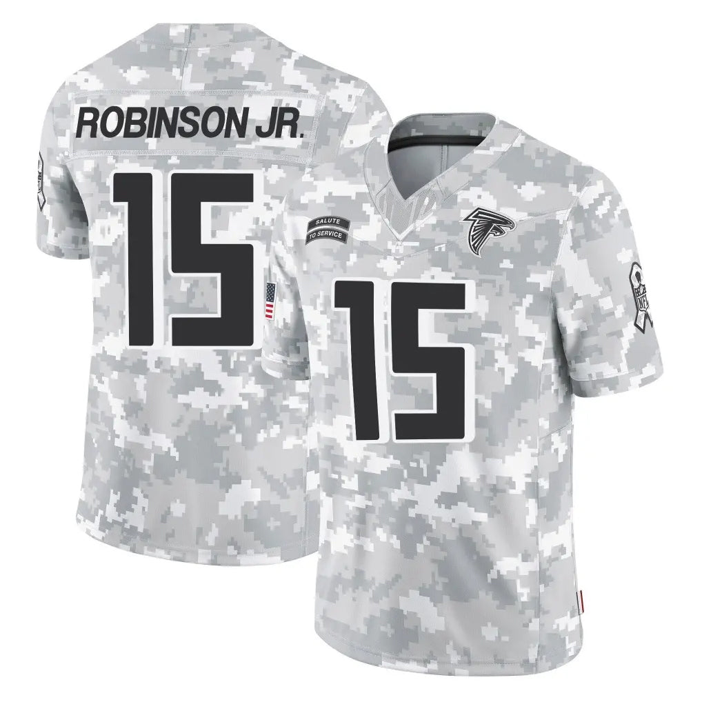 A.Falcons #15 Brian Robinson Player Camo Salute to Service Limited Ndoa Stitched Jerseys