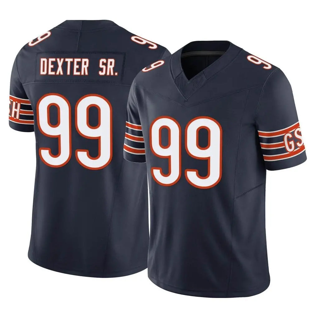 C.Bears #99 Gervon Dexter Sr. Player Navy Vapor F.U.S.E. Limited Home Game Ndoa Stitched Jerseys