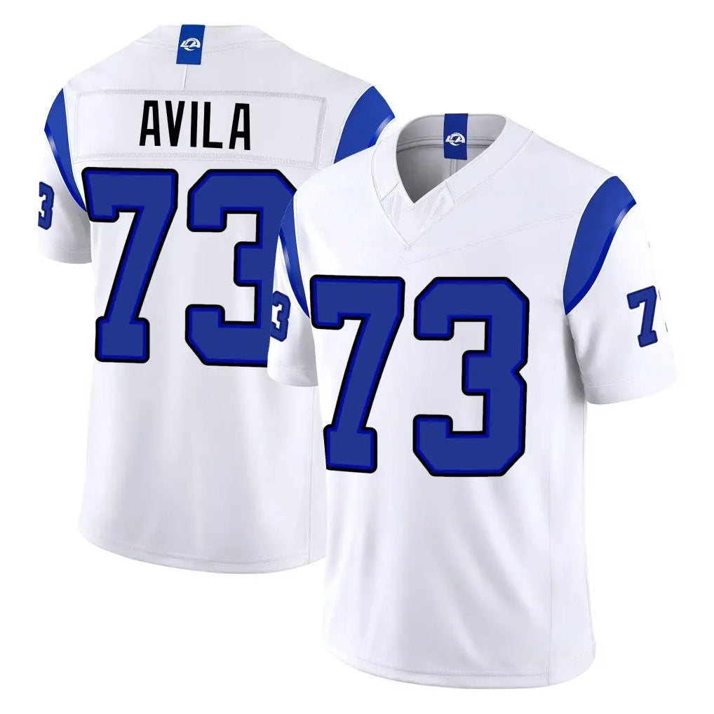 LA.Rams #73 Steve Avila Player White Limited Fearsome Vapor F.U.S.E. Home Game Ndoa Stitched Jerseys