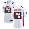 A.Falcons #63 Chris Lindstrom Player White Home Game Ndoa Stitched Jerseys