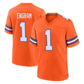 D.Broncos #1 Evan Engram Player Orange Alternate Collection Throwback Game Ndoa Stitched Jerseys
