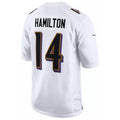 B.Ravens #14 Kyle Hamilton Player White Fashion Home Game Ndoa Stitched Jerseys