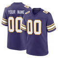Custom M.Vikings Purple Classic Home Game Any Name & Numbers Ndoa Stitched Jerseys