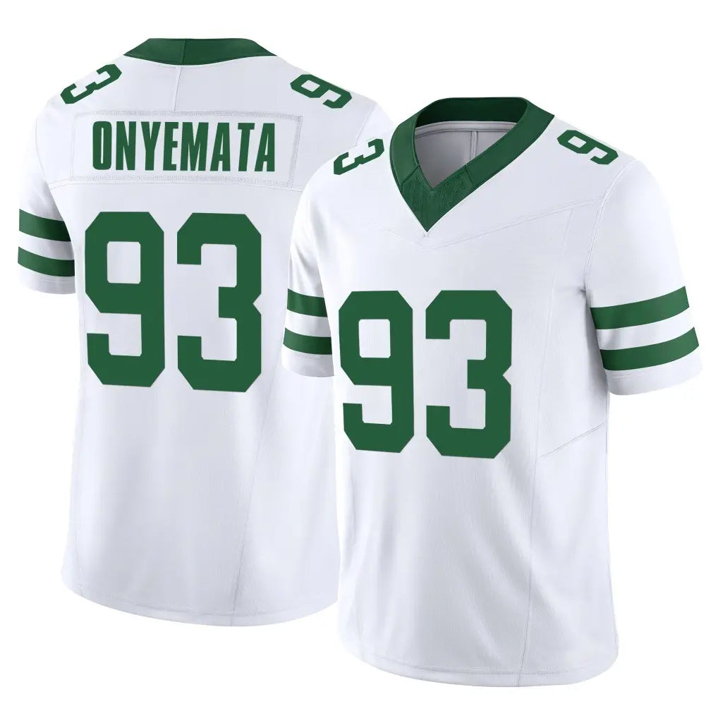 NY.Jets #93 David Onyemata Player White Legacy Limited Vapor F.U.S.E. Home Game Ndoa Stitched Jerseys