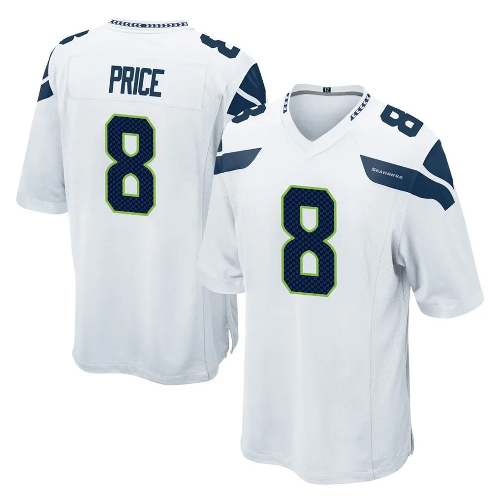S.Seahawks #8 Jadarian Price Player White Home Game Ndoa Stitched Jerseys
