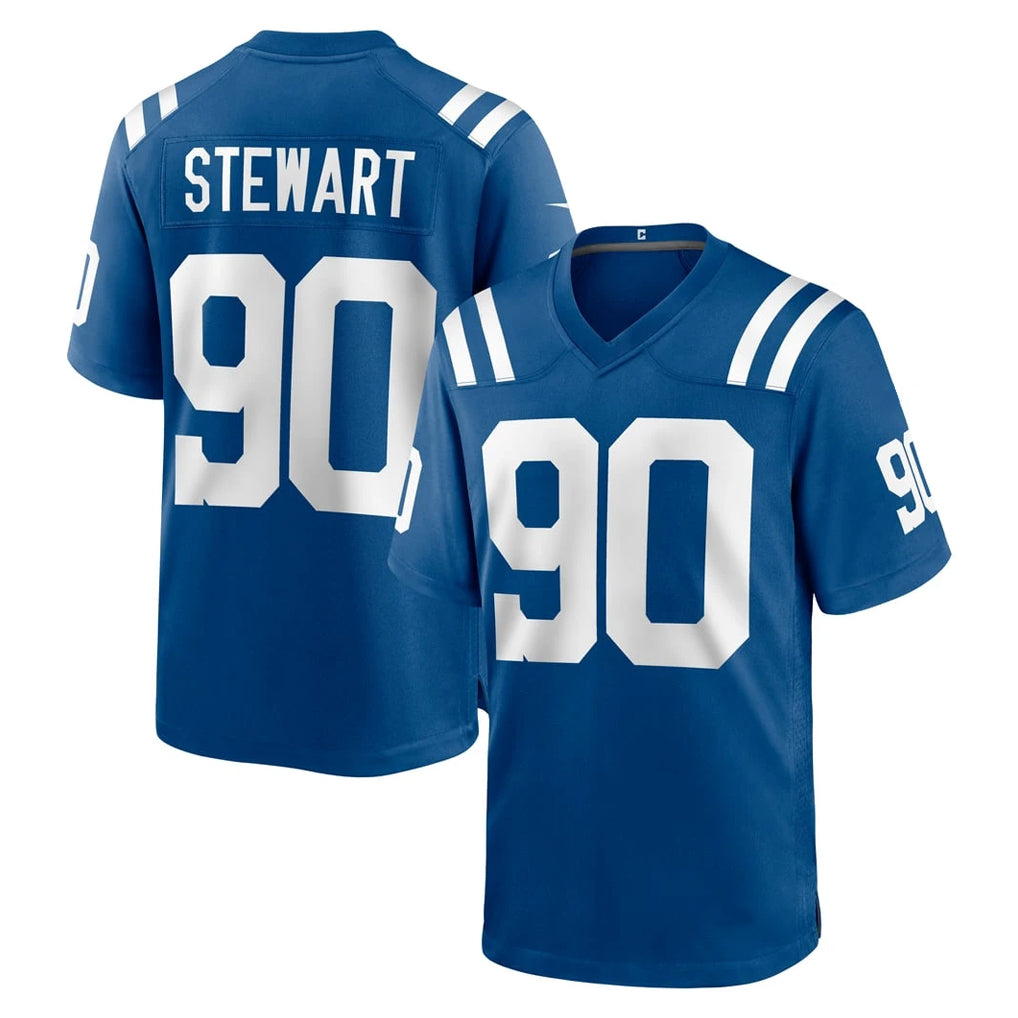 IN.Colts #90 Grover Stewart Player Royal Home Game Ndoa Stitched Jerseys