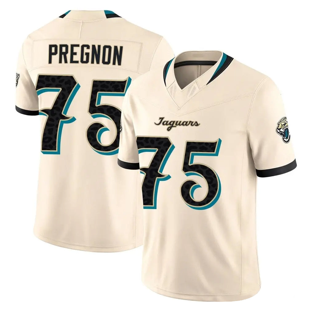 J.Jaguars #75 Emmanuel Pregnon Player Natural Limited 2026 Rivalries Collection Game Ndoa Stitched Jerseys