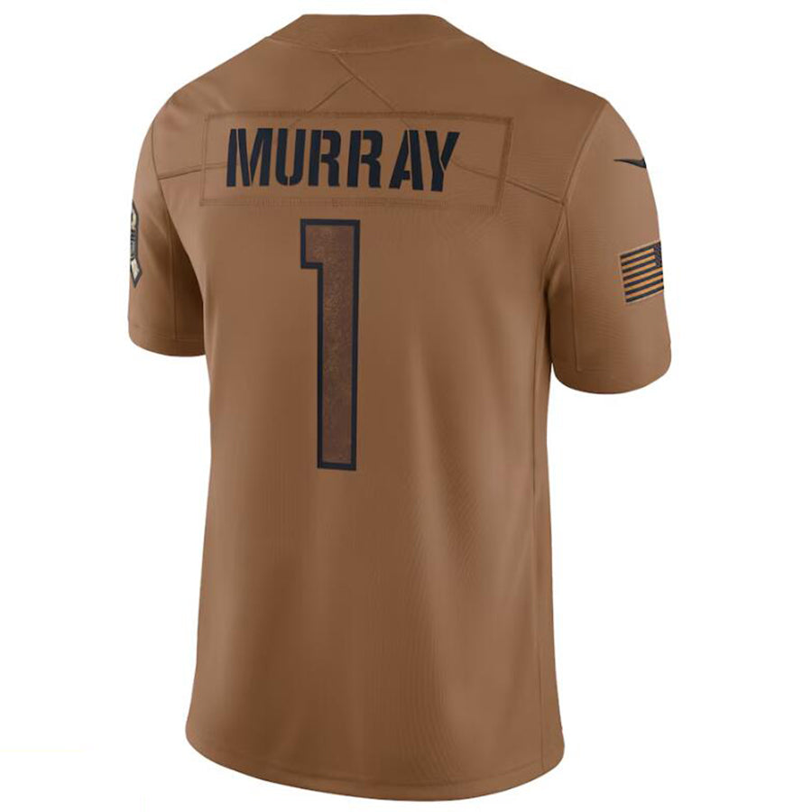 A.Cardinals #1 Kyler Murray Player Brown Limited Salute To Service Game Ndoa Stitched Jerseys
