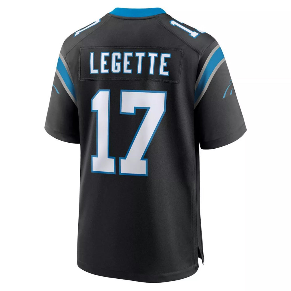 C.Panthers #17 Xavier Legette Player Black Home Game Ndoa Stitched Jerseys