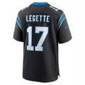 C.Panthers #17 Xavier Legette Player Black Home Game Ndoa Stitched Jerseys