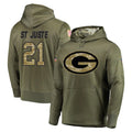 GB.Packers #21 Benjamin St-Juste Player Olive Salute to Service Pullover Hoodies Home Game Ndoa Stitched Jerseys