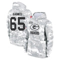 GB.Packers #65 Aaron Banks Player Arctic Camo Salute to Service Hoodies Limited Game Ndoa Stitched Jerseys