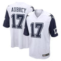 D.Cowboys #17 Brandon Aubrey Player White-Navy Home Game Ndoa Stitched Jerseys