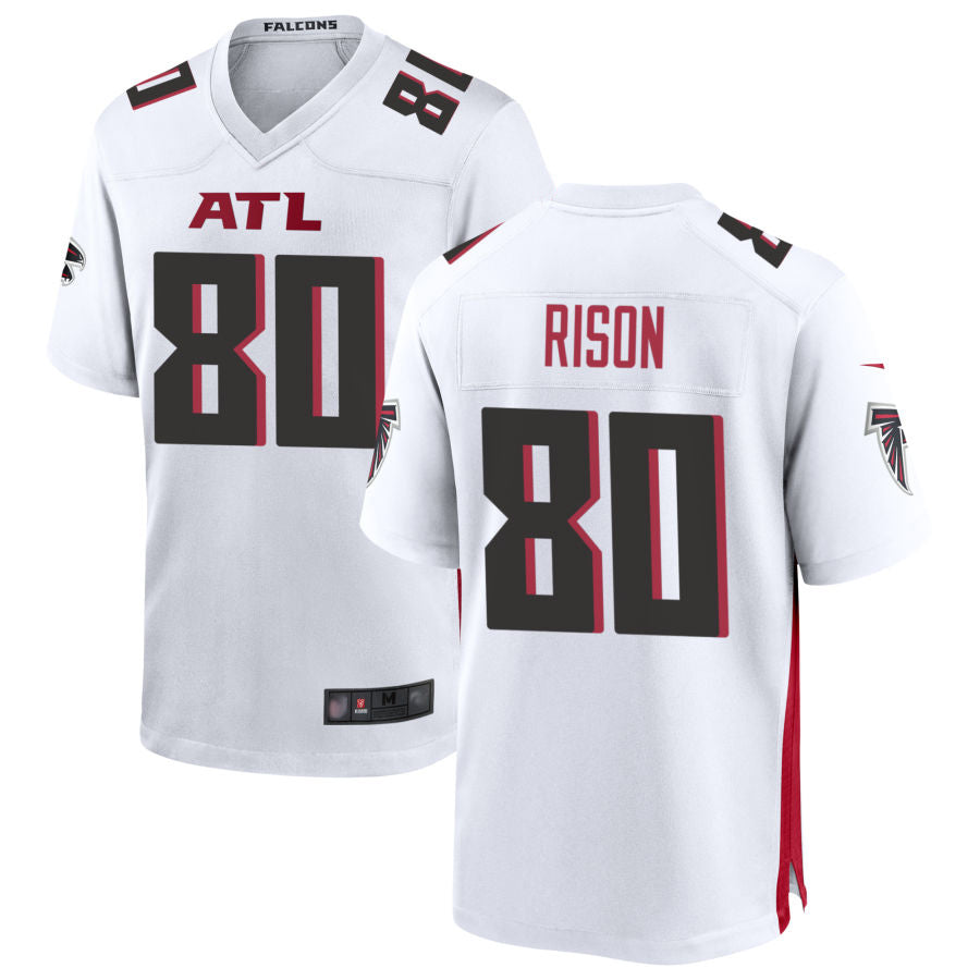 A.Falcons #80 Andre Rison Player White Home Game Ndoa Stitched Jerseys